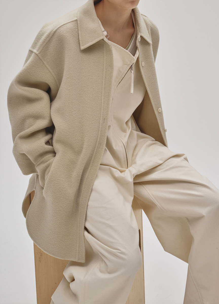 毛料襯衫型外套